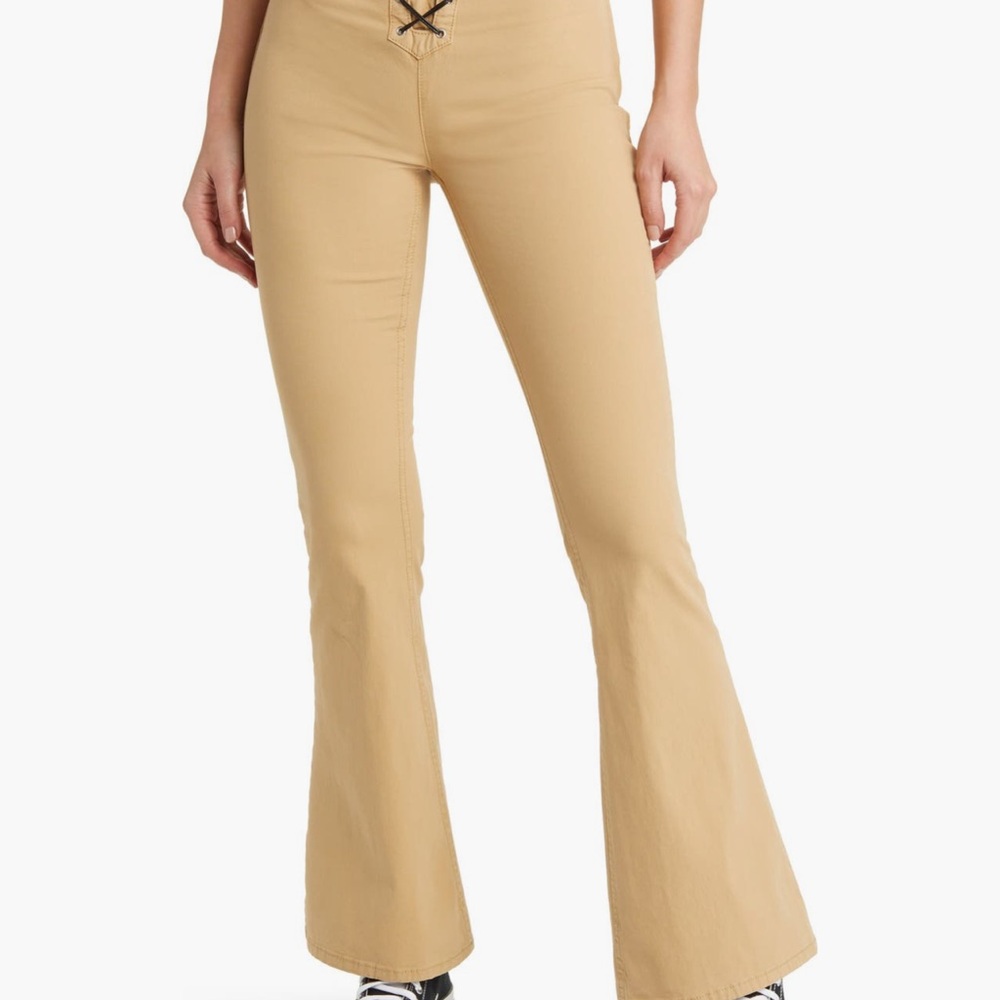 ASOS Camel Flare Pants